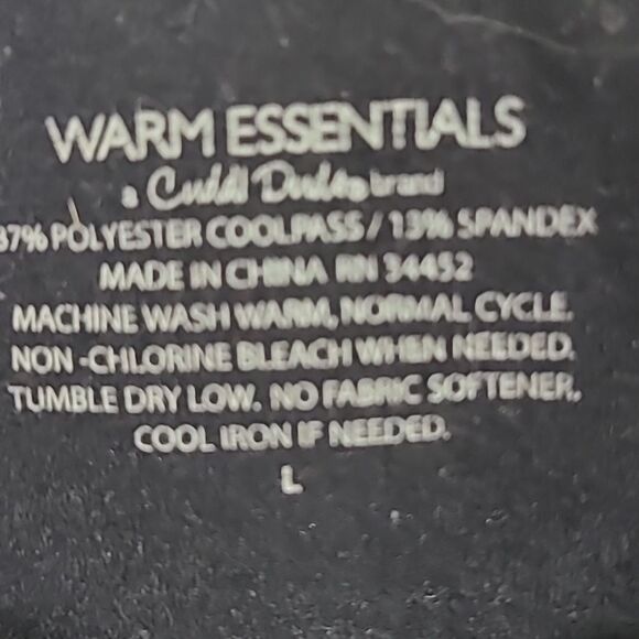 Women's Thermal Active Top Warm Essentials Cuddl Duds Black Coolpass Baselayer - Picture 3 of 4